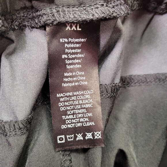 Hodo Sports Men's Athletic Pants Black Zipper Pockets Drawstring Size XX-Large - Picture 10 of 13